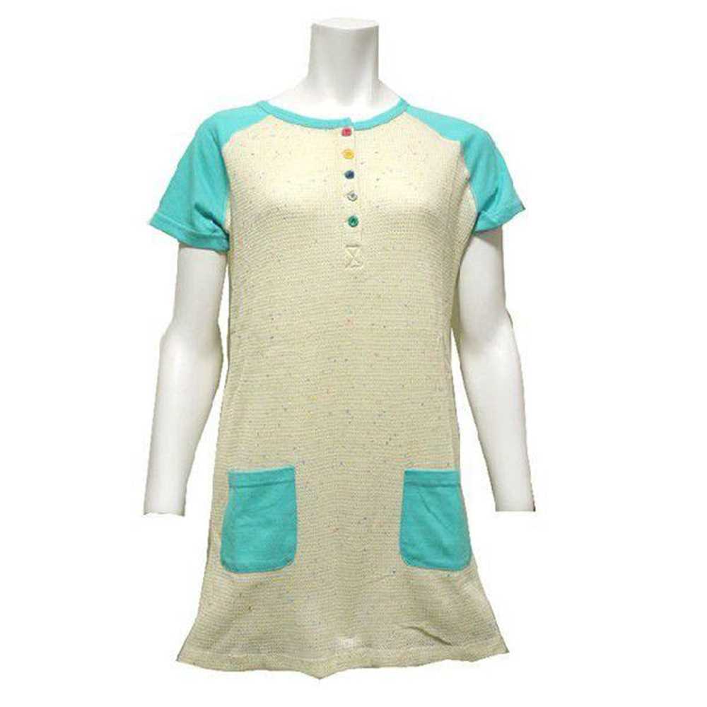 切り替えチュニック 半袖 夏物