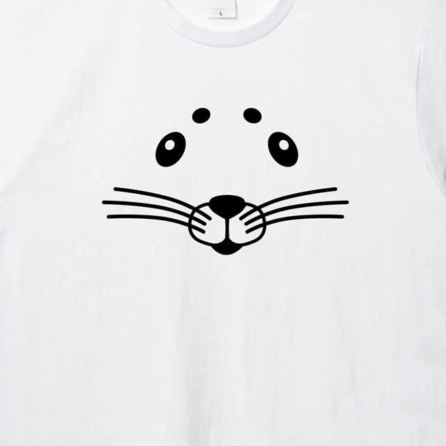 アザラシ顔アップロゴtシャツ