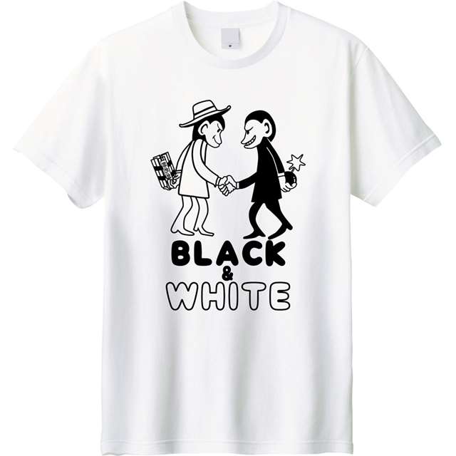 Black ＆white プリントＴシャツ