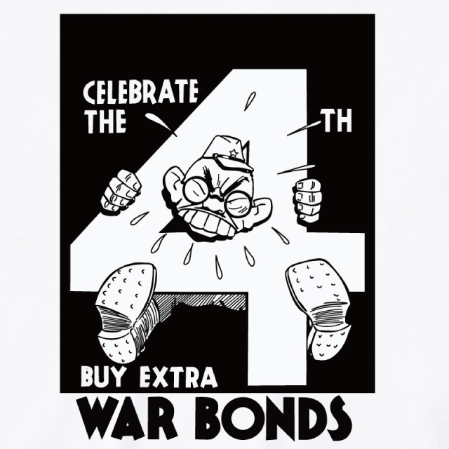 Celebrate the 4th Buy Extra BondsプリントＴシャツ プロパガンダ 戦争　ポスター