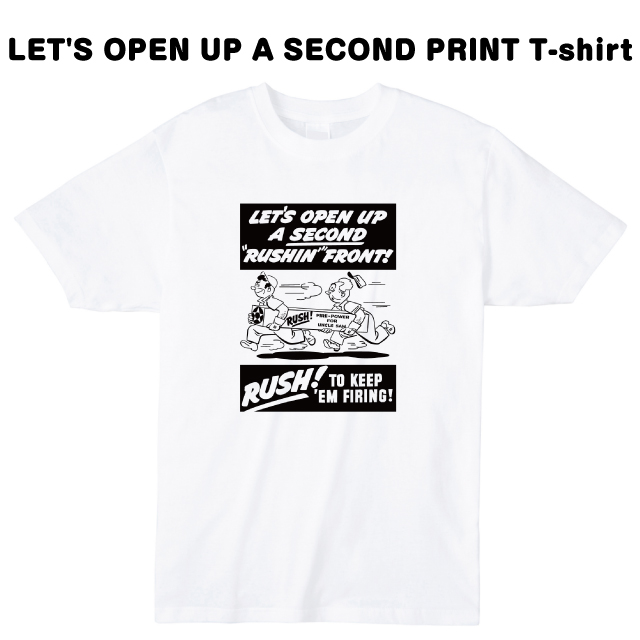 LET'S OPEN UP A SECOND プリントＴシャツ