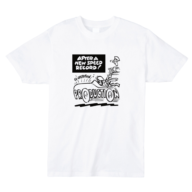AFTER A NEW SPEED RECORD プリントＴシャツ　オリジナル