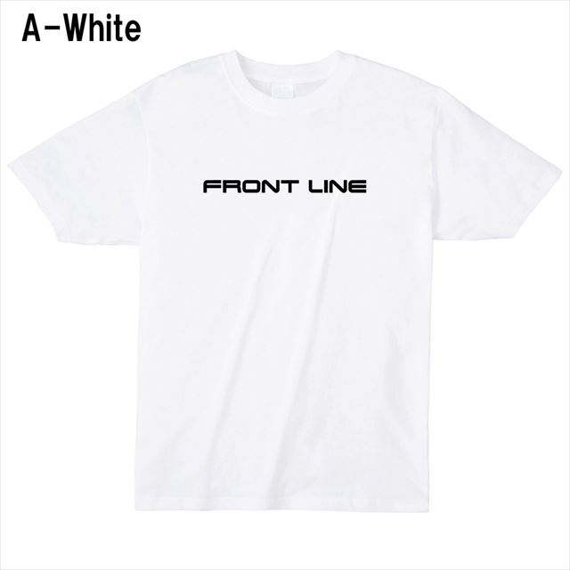 FrontLineロゴTシャツ トップス 半袖 英字 アメカジ オリジナル メンズ レディース 白