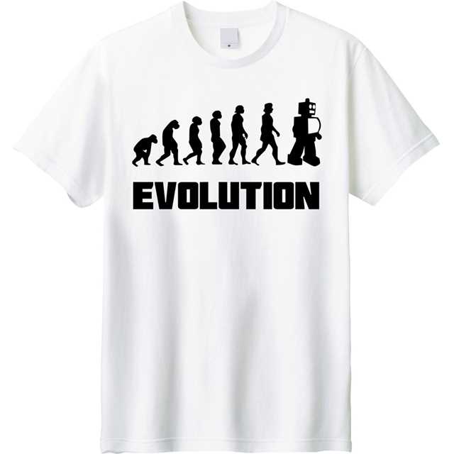 進化論パロディＴシャツ