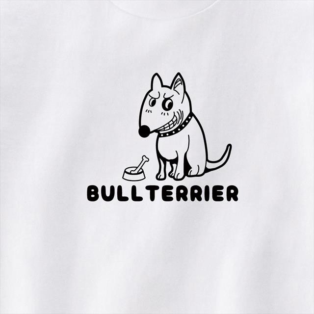 ブルテリア プリントＴシャツ キャラクター ロゴ アニマル おもしろ 犬グッズ メンズ　レディース