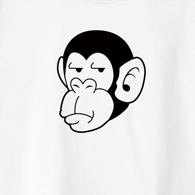 チンパンジー 動物 おもしろ キャラクター アメコミ オリジナル プリントTシャツ