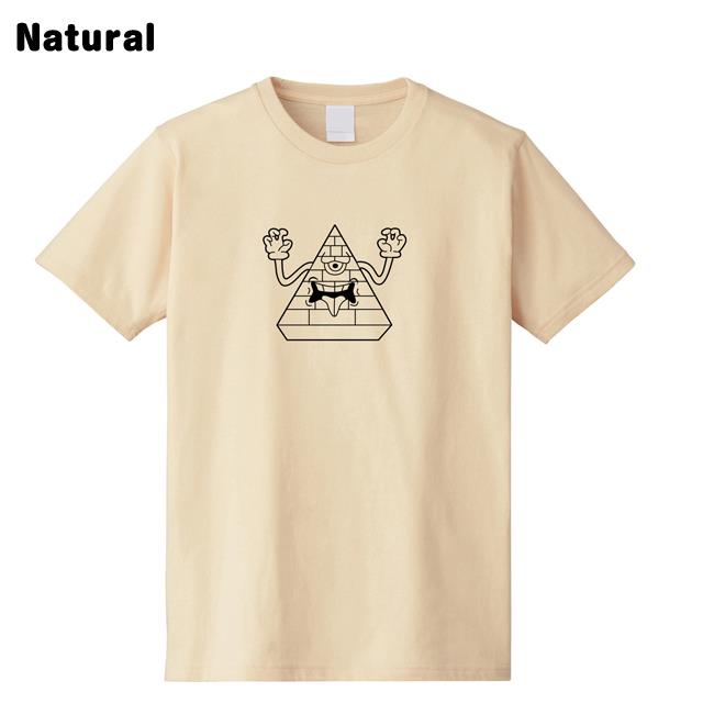 モンスターピラミッドプリントTシャツ　おもしろ キャラクター オリジナル 商品 メンズ レディース