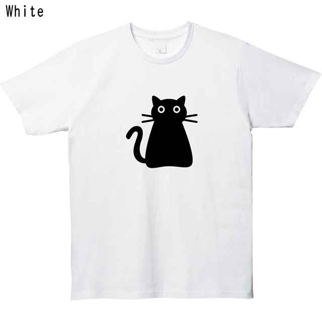 黒猫 プリントTシャツ 動物 可愛い メンズ レディース