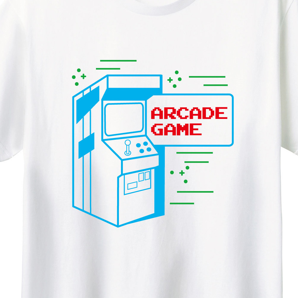 アーケードゲームロゴTシャツ