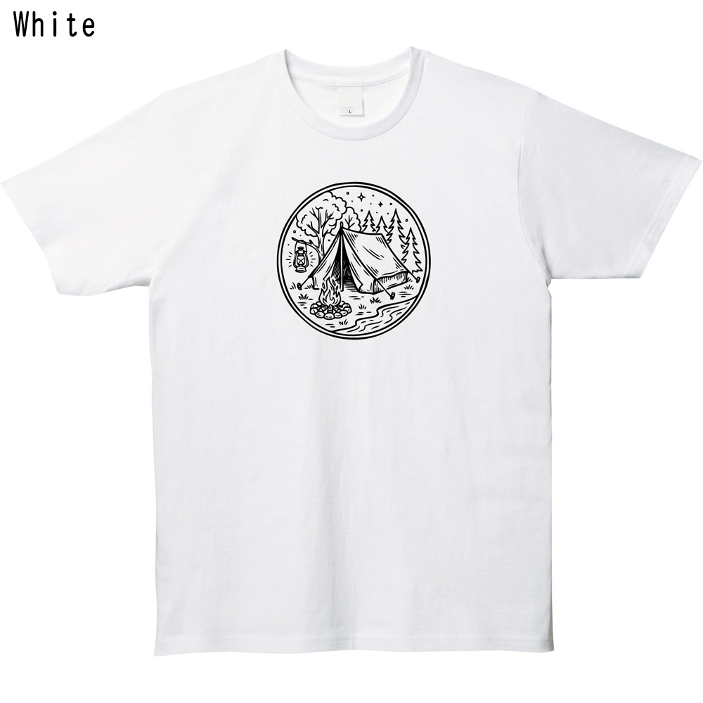 キャンプ プリントTシャツ イラスト アウトドア
