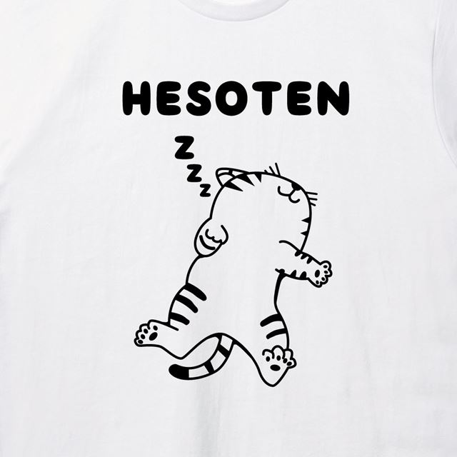 HESOTEN猫ロゴTシャツ