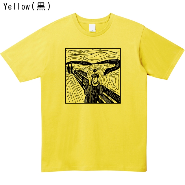 叫びパロディプリントTシャツ
