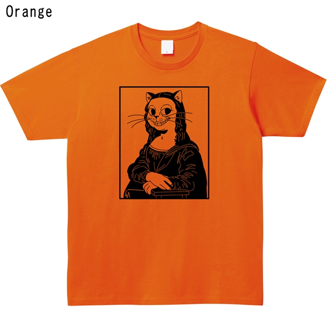 モナリザパロディプリントTシャツ