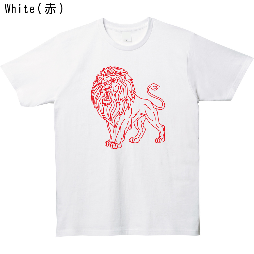 ネオンサイン風ライオンロゴTシャツ