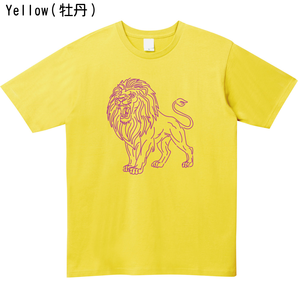 ネオンサイン風ライオンロゴTシャツ