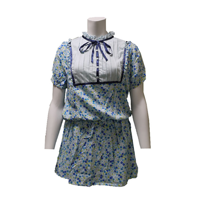 花柄チュニック　夏　半袖　ガーリー　デート オシャレ かわいい　ワンピース　クラシカル