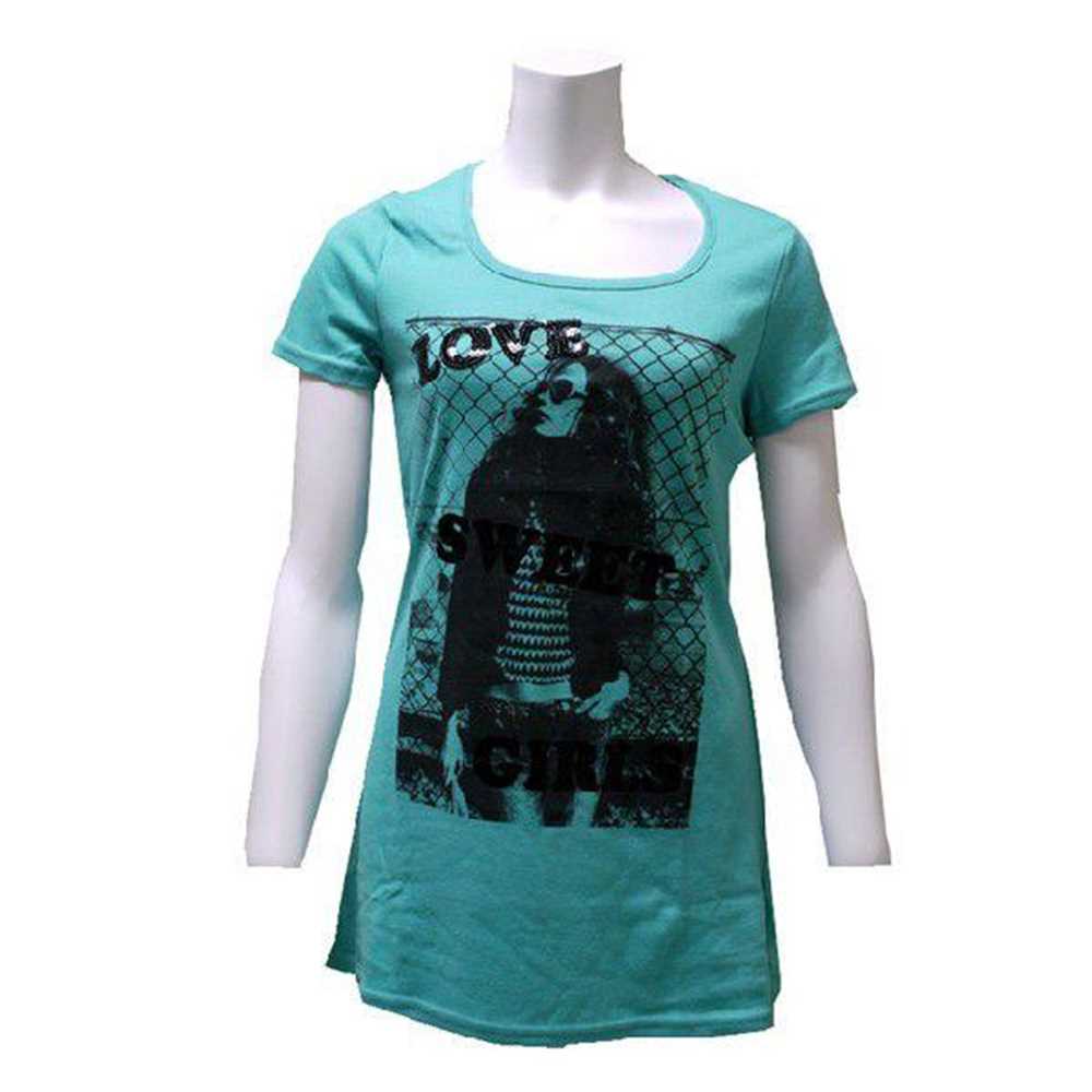 スパンコール ロゴ プリントTシャツ