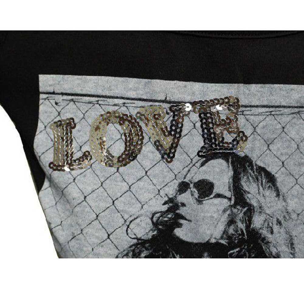 スパンコール ロゴ プリントTシャツ