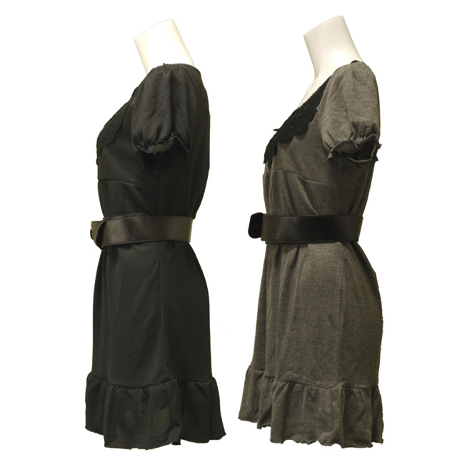 バタフライスリーブレースワンピース