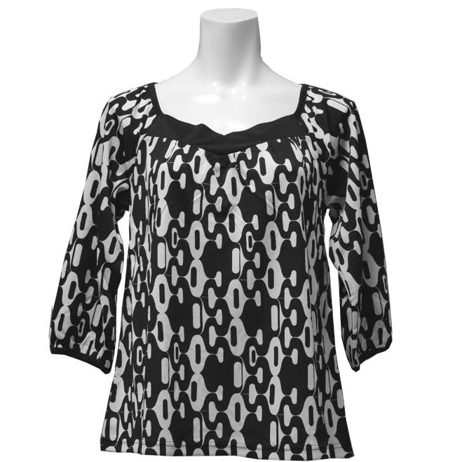 幾何学模様トップス