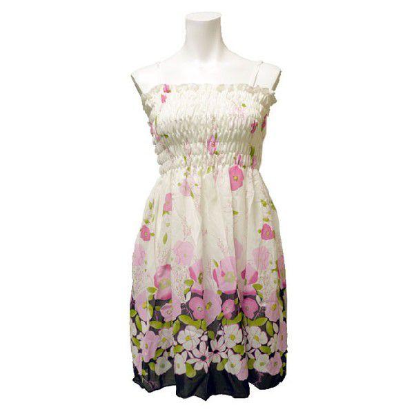 花柄 チュニック ノースリーブ 夏